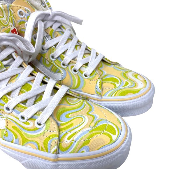 💖MEGA SALE💖VANS SK8-HI Tapered Swirl  Womens Lime Cream Yellow   VN0A4U16JLN - Picture 6 of 9